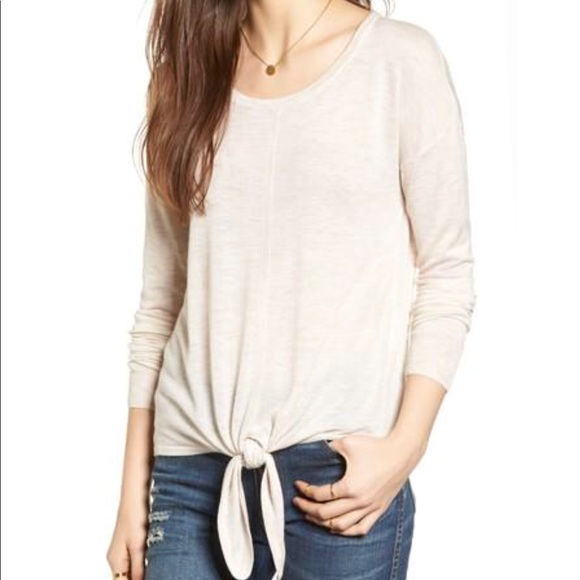 Madewell Sweaters - Madewell modern tie front sweater vanilla